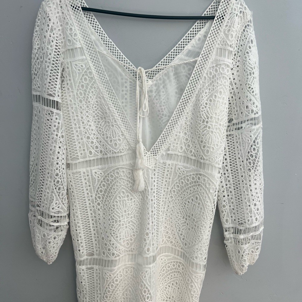 Boho Beachy White Lace Dress